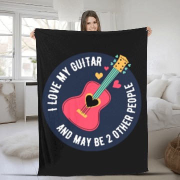 Discover I Love My Guitar - Gifts for Guitarists Fleece Blankets