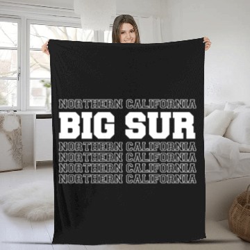 Discover Big Sur California Nature Coast Ocean Hike Fleece Blankets