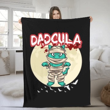Discover Dadcula Dracula Vampire Dad Funny Halloween Party Fleece Blankets