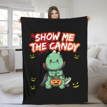 Discover Show Me The Candy Halloween Costume Trick Or Treat Fleece Blankets