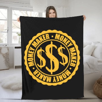 Discover Stamp Dollar Money Maker Fleece Blankets