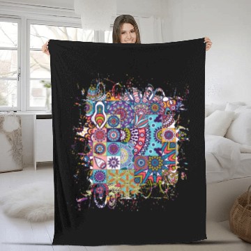Discover Joyful mosaic Fleece Blankets