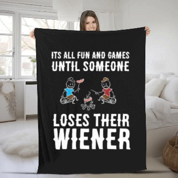 Discover Camping Camp Wiener Outdoor Camp Fleece Blankets