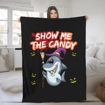 Discover Show Me The Candy Halloween Costume Trick Or Treat Fleece Blankets