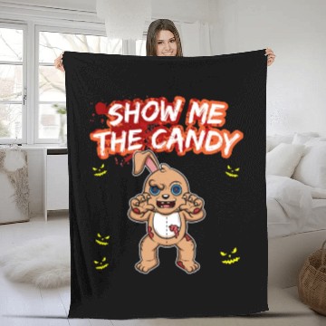 Discover Show Me The Candy Halloween Costume Trick Or Treat Fleece Blankets