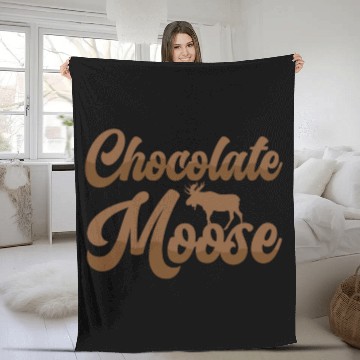 Discover Chocolate Moose Wildlife Animal Alces Elk Deer Fleece Blankets