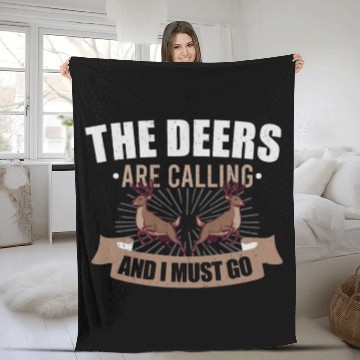 Discover Deer Hunting Deer Hunter Hunting Season Buck Hunt Fleece Blankets