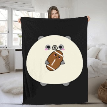 Discover Fantasy football panda cute Fleece Blankets