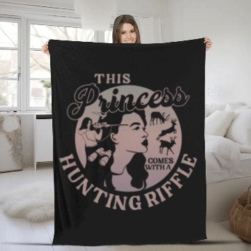 Discover Buck Deer Hunting Hunter Girl This Fleece Blankets