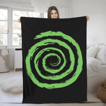 Discover Geometric Shapes. Circle Spiral Shape Fleece Blankets