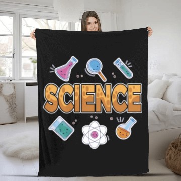 Discover Science, Science Lover, I Love Science Biology To Fleece Blankets