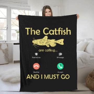 Discover Cory Catfish Are Calling For A Catfish Hunter Fleece Blankets
