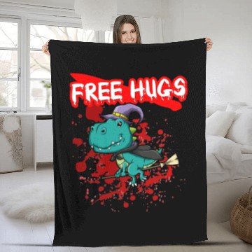 Discover Free Hugs Halloween Sarcasm Scary Creepy Costume Fleece Blankets