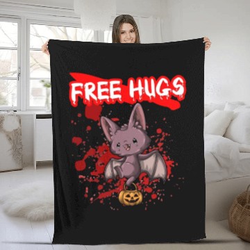 Discover Free Hugs Halloween Sarcasm Scary Creepy Costume Fleece Blankets