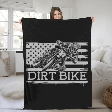 Discover Motorcycle Cross Racing Motor Race Fleece Blankets