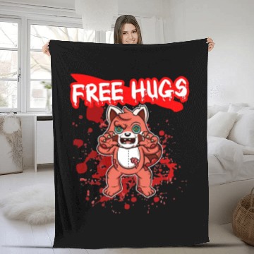 Discover Free Hugs Halloween Sarcasm Scary Creepy Costume Fleece Blankets
