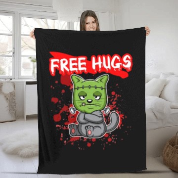Discover Free Hugs Halloween Sarcasm Scary Creepy Costume Fleece Blankets