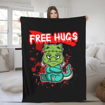 Discover Free Hugs Halloween Sarcasm Scary Creepy Costume Fleece Blankets