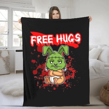 Discover Free Hugs Halloween Sarcasm Scary Creepy Costume Fleece Blankets