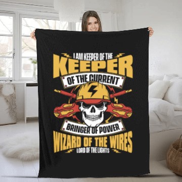 Discover Electrician Electrical Engineer Lineman Fleece Blankets