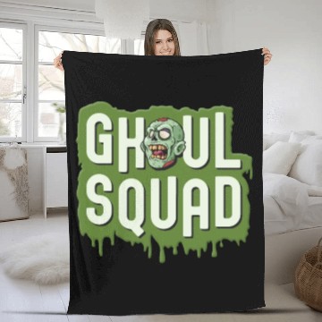 Discover Ghoul Squad Creepy Scary Zombie Cute Halloween Fleece Blankets