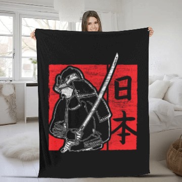 Discover Japan Manga Flag Fleece Blankets