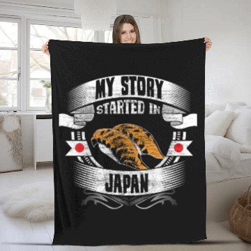 Discover Japan Cherry Blossom Japanese Gift Idea Fleece Blankets