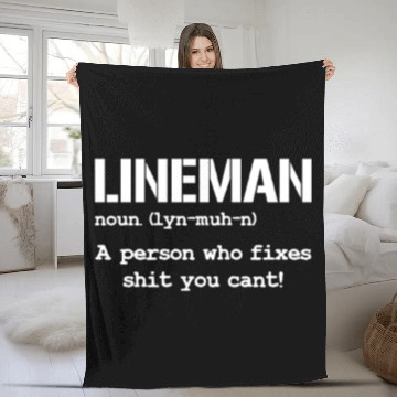 Discover Lineman Definition Fleece Blankets