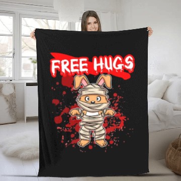 Discover Free Hugs Halloween Sarcasm Scary Creepy Costume Fleece Blankets