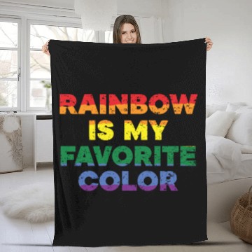 Discover Rainbow Is My Favorite Color Rainbow Whisperer Fleece Blankets