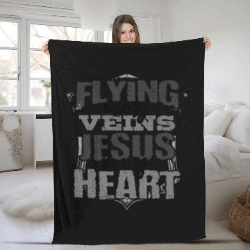 Discover Flying Pilot Gifts Flying is in My Veins Jesus is Fleece Blankets