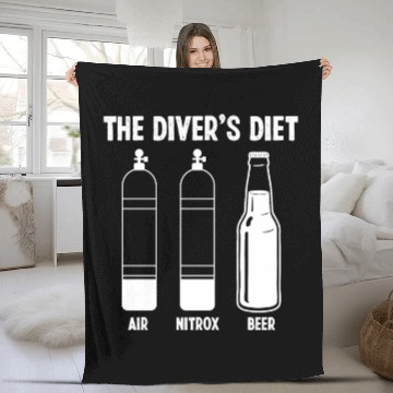 Discover Scuba Diving The Divers Diet Snorkeling Diver Fleece Blankets