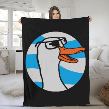 Discover Logo Circle Sunglasses Goose Fleece Blankets