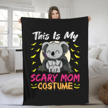 Discover This Is My Scary Mom Costume Funny Halloween Fleece Blankets