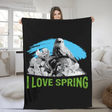 Discover I love SPRING with Eagle Fleece Blankets