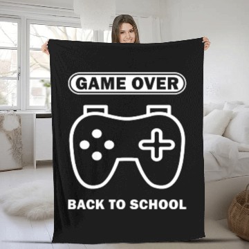 Discover Game Over Back To School Funny Video Gamer Gaming Fleece Blankets