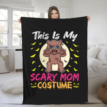Discover This Is My Scary Mom Costume Funny Halloween Fleece Blankets