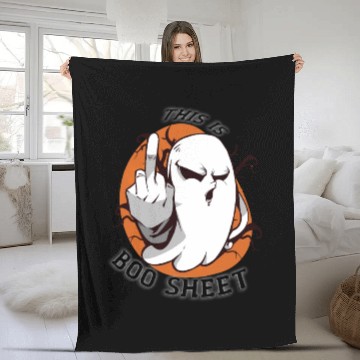 Discover This is BOO SHEET funny Halloween Ghost Fleece Blankets