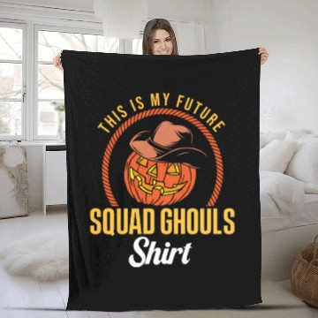 Discover Cowboy Halloween Future Squad Ghouls Skeleton Fleece Blankets