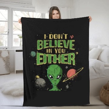 Discover Alien Galaxy Ufo Extraterrestrial Spaceship space Fleece Blankets