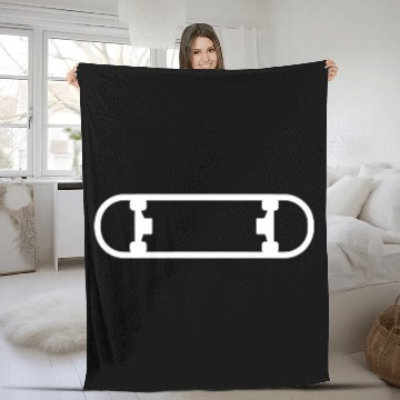 Discover Skateboard Deck Fleece Blankets