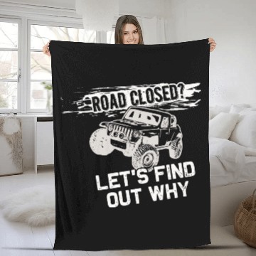 Discover Off Road 4X4 Mudding Adventure Car Fleece Blankets