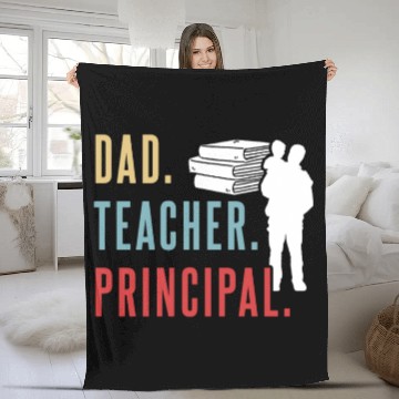 Discover Dad Teacher Principal Homeschool Homeschooling Fleece Blankets