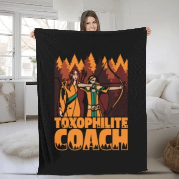 Discover Archery Archer Bowman Fleece Blankets