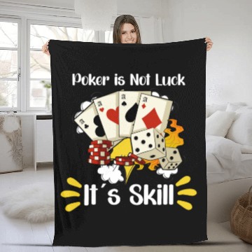 Discover Poker Casino Poker Player Gambling Roulette Gift Fleece Blankets