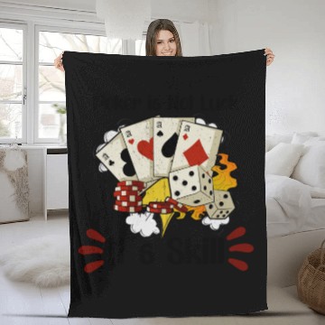 Discover Poker Casino Poker Player Gambling Roulette Gift Fleece Blankets