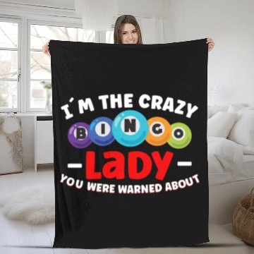 Discover Bingo Card Game Grandma Bingo Player Bingo Cards Fleece Blankets