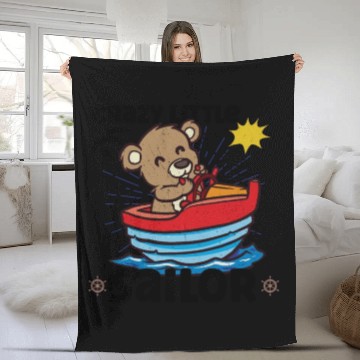 Discover Sailing Sailboat Boating Kid Child Yacht Boat Fleece Blankets