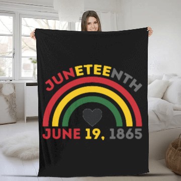 Discover JUNETEENTH June 19th Black African American Day Fleece Blankets