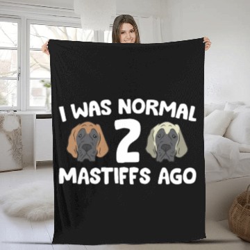 Discover I Was Normal 2 Mastiffs Ago Cane Corso Mastiff Fleece Blankets